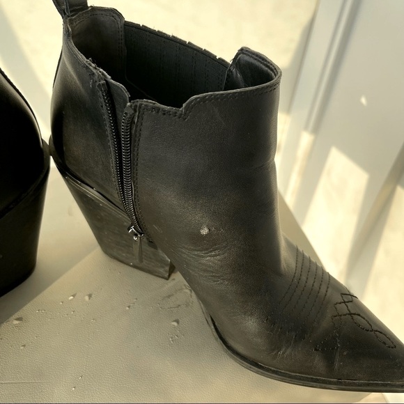 Franco Sarto 100% genuine leather western ankle boots size 8.5 - Picture 4 of 9